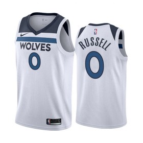 Dres Minnesota Timberwolves D Angelo Russell 0 Nike 2022-23 Association Edition Bijela Swingman